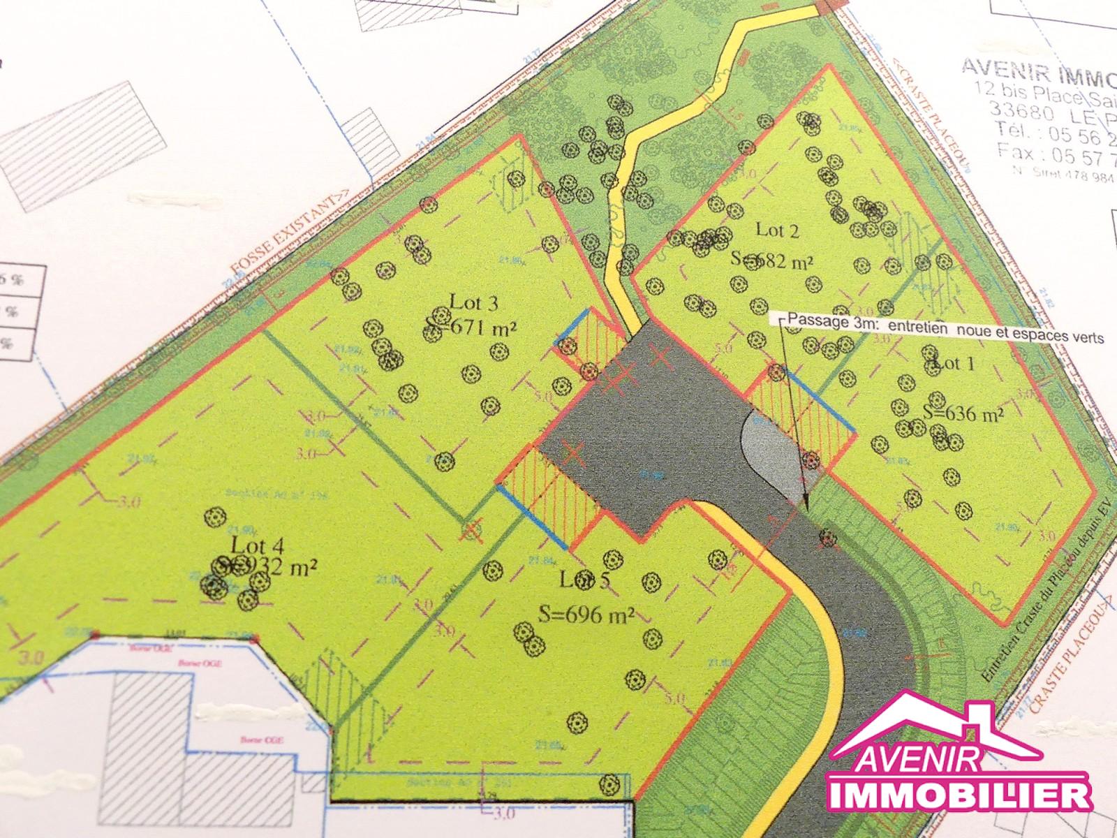 Terrain de 696 m² LE Avenir Immobilier