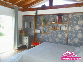 Chambre au rez-de-chaussée – maison 4 chambres à Lacanau