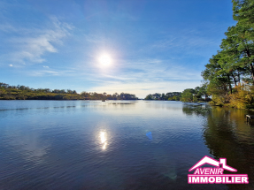 vue sur lac Lacanau depuis le domaine