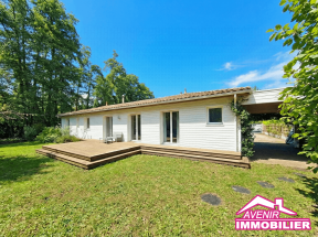 Façade de la maison de plain-pied – 5 chambres à Lacanau